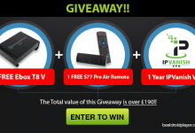 streaming giveaway android tv box + remote + ipvanish