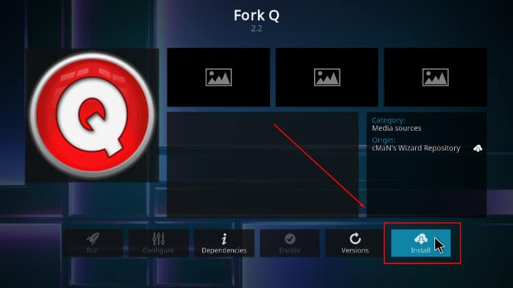 install Fork Q Kodi Addon